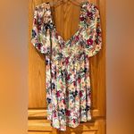 Roxy  Golden Dawn Smocked A-Line Mini Dress in Ash Rose Wallflower Size Large Photo 12