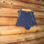 Something Navy NWT Blue Floral Embroidered High Waist Shorts Photo 2