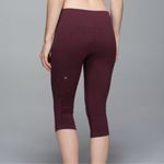 Lululemon  In the Flow Crop Leggings size 6 maroon Photo 11