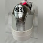P488 Thea Dama Sneakers, Lt. Grey Leather, Silver Leather Heel Tab, Woman EU 38 Gray Size 7 Photo 9
