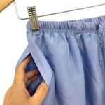 Oleg Cassini Vintage 80s Silk Pants Women’s M Blue Loose Fit Elastic Tie Waist Size M Photo 5