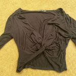 Nasty Gal Black Long sleeve Crop Top Photo 2