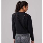 Lululemon women's space crew eyelet black size 4 Photo 1