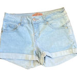 Wax Jean ‎ Women’s Small Light Wash Denim Zip Button Close Cuffed Shorts Photo 0