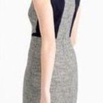 J.Crew sleeveless grey tweed blue panels sheath dress Photo 1