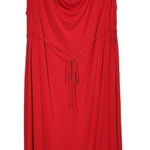 Liz‎ Lange Maternity Red Sleeveless Cowl Neck Maxi Dress Size XL Photo 0