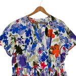 Sugar Lips Amania Floral Sarina Smocked Peplum Top size 2X Colorful Short Sleeves Photo 3