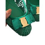 Salvatore Ferragamo  Varina Lace Bow Green Ballet Flats Size 6.5 Photo 11