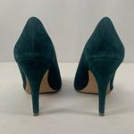 Madewell  The Mira Suede Point Toe Heels in Green‎ Size 6 Photo 6