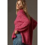 Pilcro  Anthropologie Textured Tunic Sweater in Valentine’s Pink Cozy Holiday S Photo 4