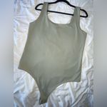 EXPRESS NWOT Body Contour Bodysuit Pale Earthy Sage Green Color SIZE LARGE Photo 2