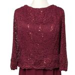 Formal Gown Women's 3XL Burgundy Evening Wear Lace Sequin Chiffon Elegant Glam! Red Size undefined Photo 3