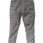 Anthropologie womens size 10 medium essential slim blue white stripe trouser pan Photo 2