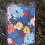 Kate Spade  Pencil Pouch Cosmetic Bag Plastic Covered Flowers‎ (Papyrus) Blue R Photo 2