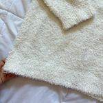 Aerie Fuzzy Heart Hoodie Sweatshirt White Cozy Sweatshirt Womens Size Medium Photo 7