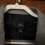 J.Crew NWT Glen Plaid Ruffle Pocket Blazer In Classic Grey Plaid Size 12 Photo 7