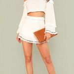 Skylar + Madison White Mini Pom Pom Skirt - Size XS Photo 0