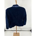COTE FEMME Blazer Blue Velvet Jacket Lapel Women’s Size 10 97% Cotton Blue Photo 11