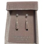 City x City Genuine Crystal Earrings Set Silver Plated Studs & Small Hoop Gift Photo 1