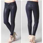 J Brand J‎ Brand Jeans Women 30 Blue Indigo Boa Denim Super Skinny Snakeskin Embossed Photo 1