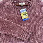 Orvis  Women’s  V-neck Chenille Sweater Color Mauve Size Large Photo 3