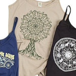 Soul Flower womens beige small tank top tree mandala eco Photo 0