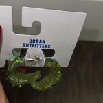 Urban Outfitters NWT  Green Gem Half Hoop Earrings Photo 3