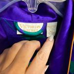 Victoria's Secret Vintage Gold Label Purple Green Satin Robe Size M/L & Top Y2K Photo 6