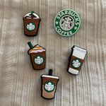 Starbucks  set of 5 Shoe or bracelet charms NEW Photo 0