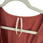 Anthropologie  Puff Sleeve Wrap Mini Dress Linen Blend Rose Pink Womens Size 8 Photo 4