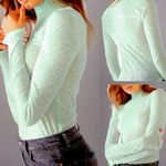 Free People We the Free Caroline Smocked Long-Sleeve Top, Iced Aqua, Medium NWT Photo 0