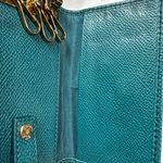 Salvatore Ferragamo  Gancini 6 Key and Card Holder Green Leather EUC Photo 3