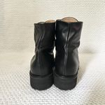 Dear Frances Black Leather Park Combat Lace Up Bead Accent Boots Women 40 US 10 Size 9 Photo 2