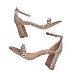 Badgley Mischka Sandals Size 8.5 Champagne Ankle Strap Daylaan Heels Bridesmaid Photo 6