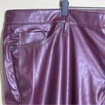 Torrid NEW Perfect Skinny Faux Leather High Rise Pants Maroon Size 26S Photo 4