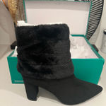 Lauren Lorraine  Faux Fur Half Black Boot Size 9 Photo 0