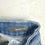 Judy Blue Bleach Distressed Skinny Fit Jeans Size 1/25 Raw Hem Mid Rise Cropped Photo 9