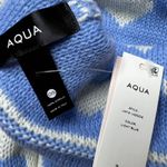 AQUA Heart Jacquard Cuffed Hat Blue New Photo 3