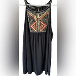 INC International Concepts Women's Tropic Heat Embellished Halter Top, B… Black Size XL Photo 1