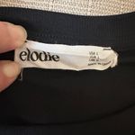 Elodie Women's Black Ribbed Crewneck Long Sleeve Thong Bodysuit SZ L Photo 5