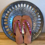 Mystique Boutique NEW! PINK Beaded Embellished Sequined Flip Flops Sandals Sz 6 Photo 3