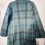 Avec Les Filles Walker Longline Coat Size XS Old Money Dark Academia Green Plaid Photo 13