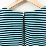 Lilly Pulitzer  | Navy Green Stripe Shift Dress Short Sleeve Short | Size Medium Photo 6