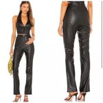 Danielle Bernstein ‎ WeWoreWhat Croc Ankle Flare Brown FauxLeather Pant Size27/4 Photo 1