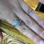 Natural Ethiopian Opal Tanzanite Sterling Silver Ring Size 10 Photo 3