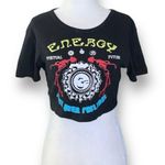 Urban Outfitters  Baby Tee Shirt Cropped Black Short Sleeve Organic Cotton Retro Photo 7