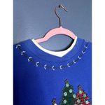 Allison Daley Holiday Crewneck Sweater Women's Size 2XL Grandmacore Applique Photo 2