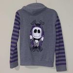 Disney  Parks The Nightmare XL juniors gray purple black white zip hooded jacket Photo 6