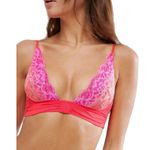 Free People Intimately  Fools Gold Pink Underwire Unlined Lace Bra 36 C Sexy Photo 0