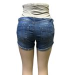Bella Vita  Denim Blue Jean Full Belly Band 3 Pocket Maternity Shorts Medium Photo 2